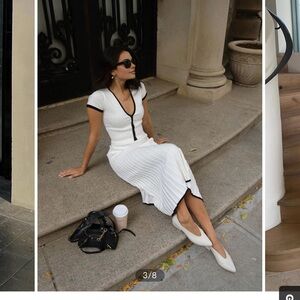 Minimalism Contrast Trim Sweater Skirt Set